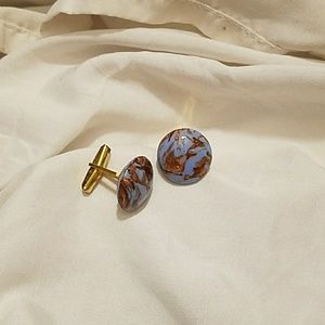 Glass cufflinks